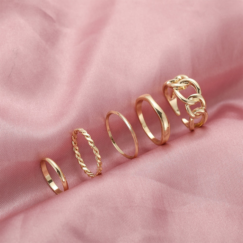 Gold Color Finger Rings