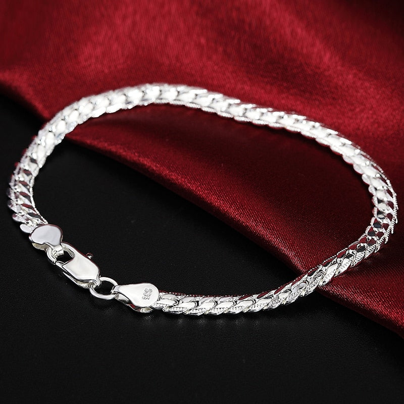 Silver Necklace Bracelet