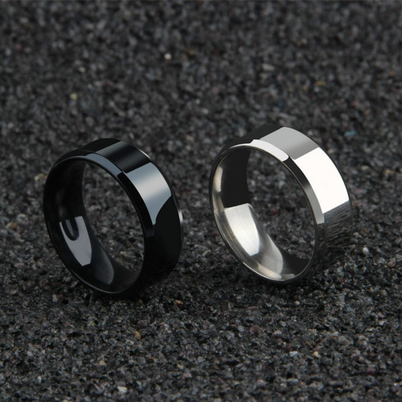 stainless steel Black Rings